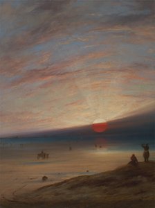 サークのビーチに沈む夕日 作： Unbekannt Unbekannt
